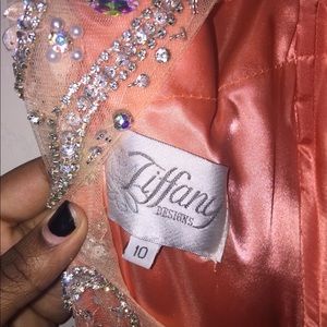Stunning Peach Tiffany Gown